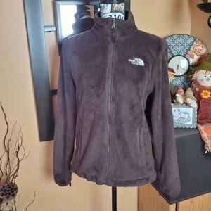 NORTH FACE BROWN FURRY FULL ZIP JACKET